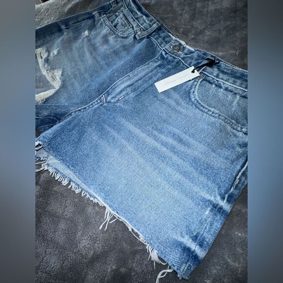 Lovers + Friends Jack High Rise Distressed Cut Off Denim Shorts Size 30 NWTs - Picture 4 of 11